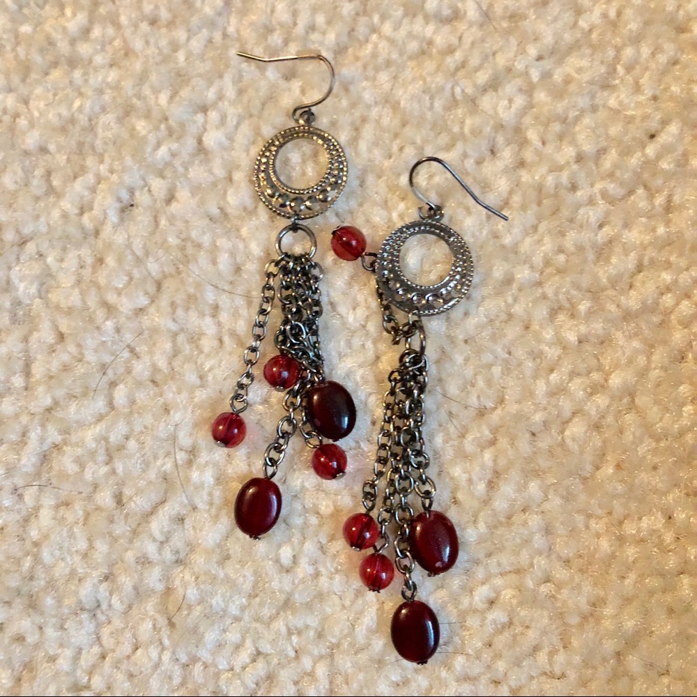 Three pair of dangle earrings